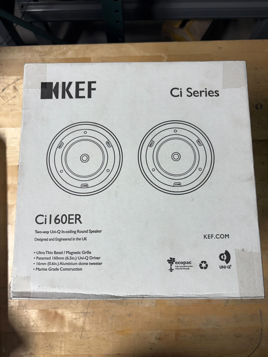 NEW KEF CI160ER 6.5" 2-WAY IN-CEILING ARCHITECTURAL SPEAKER UNI-Q