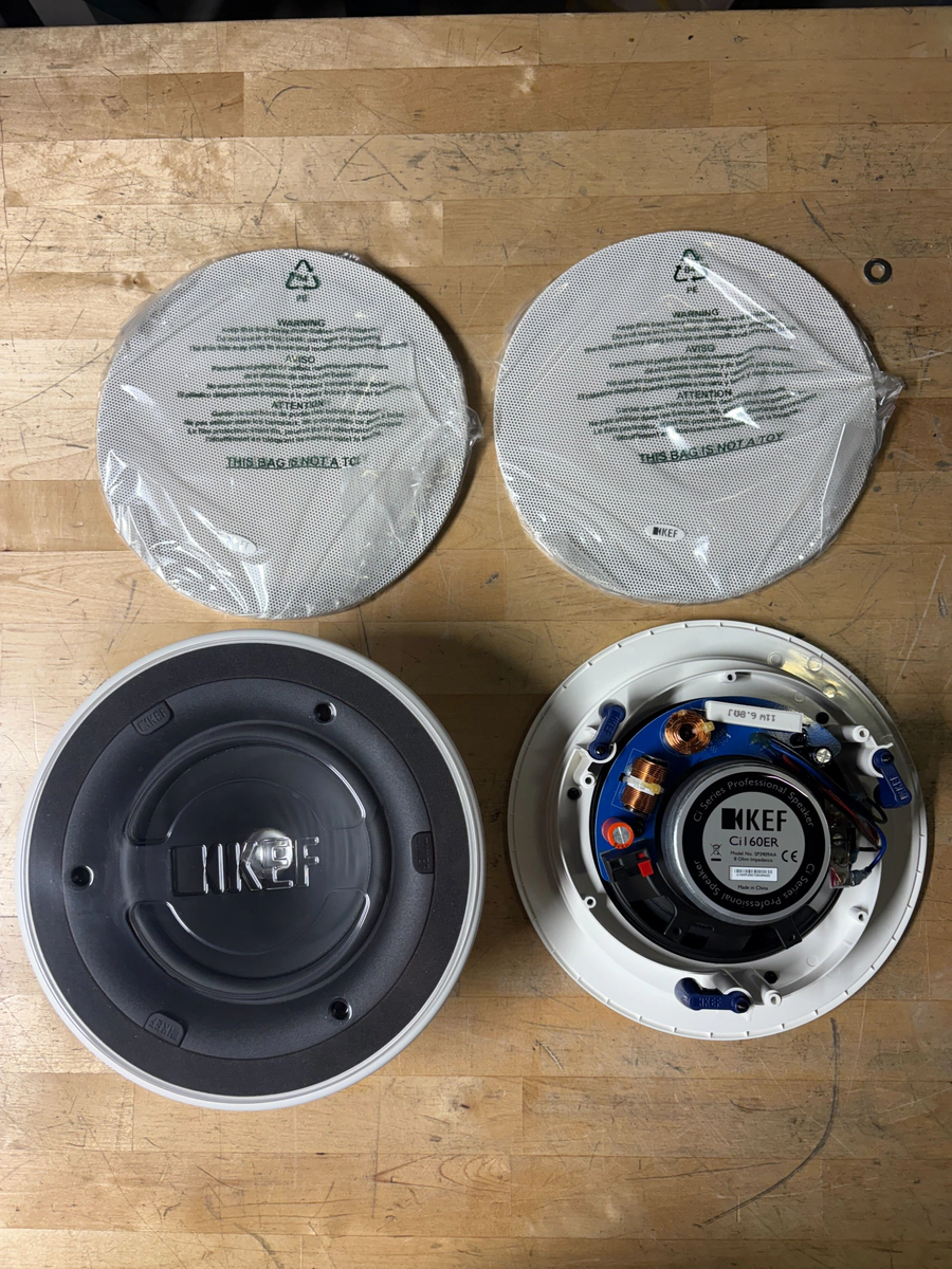 NEW KEF CI160ER 6.5" 2-WAY IN-CEILING ARCHITECTURAL SPEAKER UNI-Q thumbnail 2