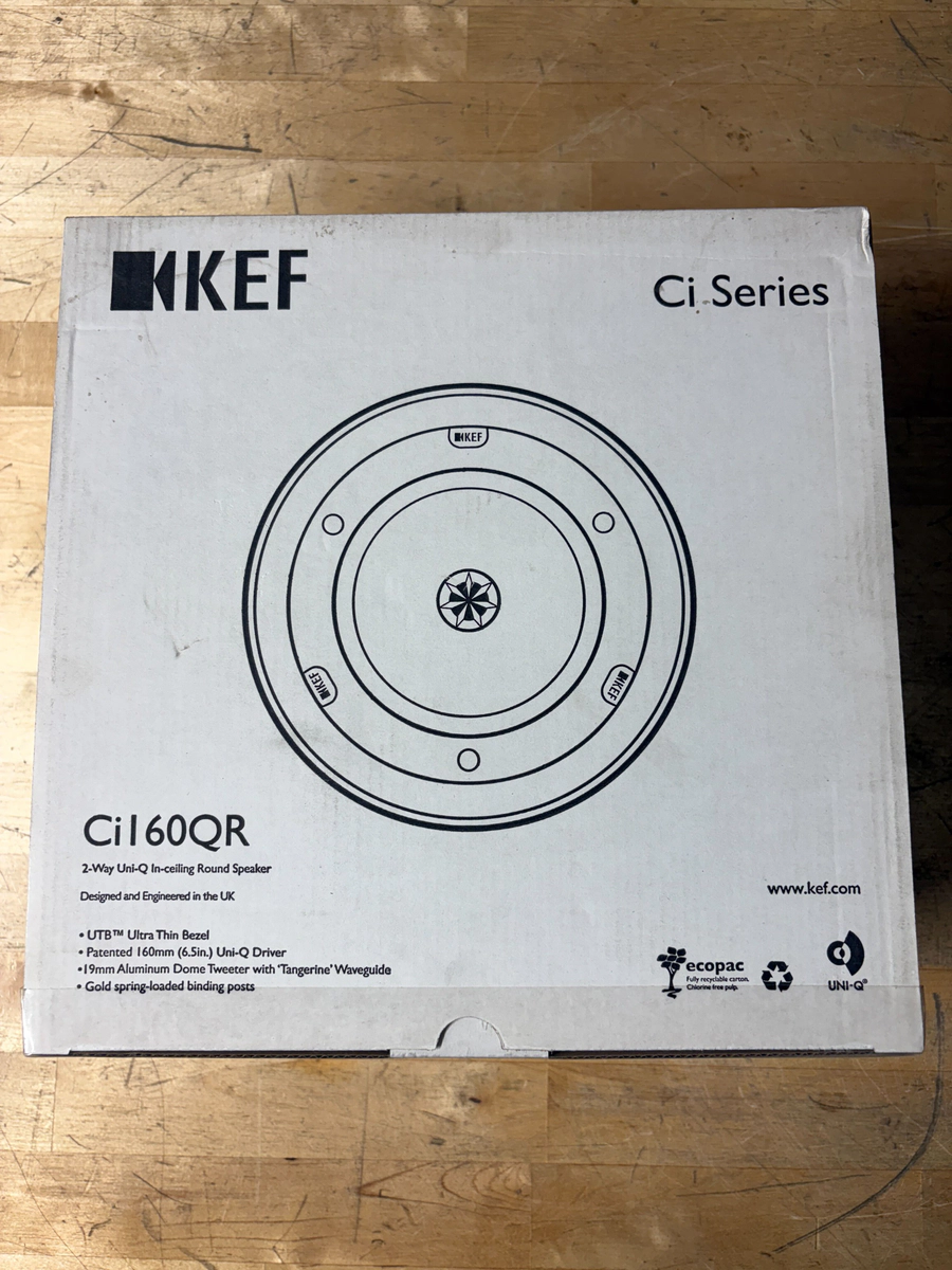 NEW KEF CI160QR 6.5" UNI-Q IN-CEILING ARCHITECTURAL SPEAKER ULTRA THIN BEZEL