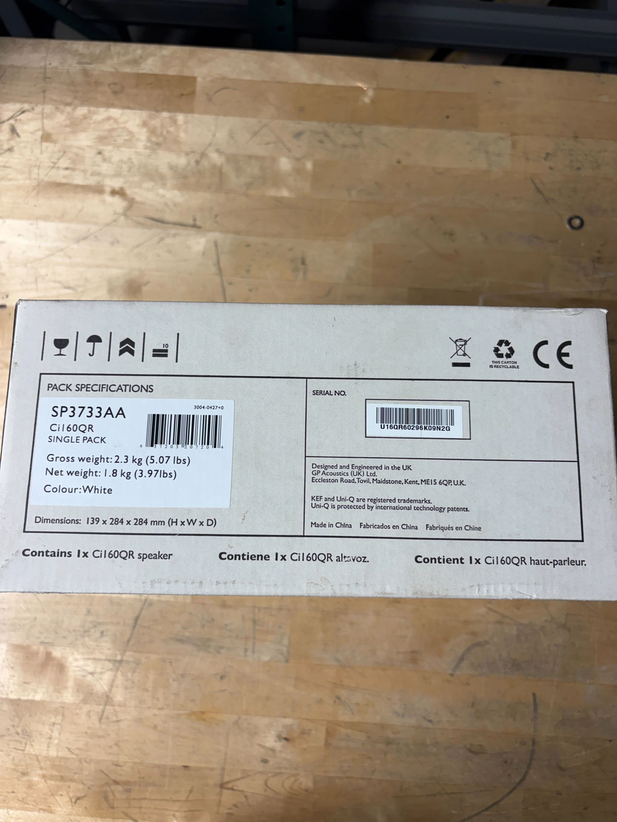 NEW KEF CI160QR 6.5" UNI-Q IN-CEILING ARCHITECTURAL SPEAKER ULTRA THIN BEZEL thumbnail 0