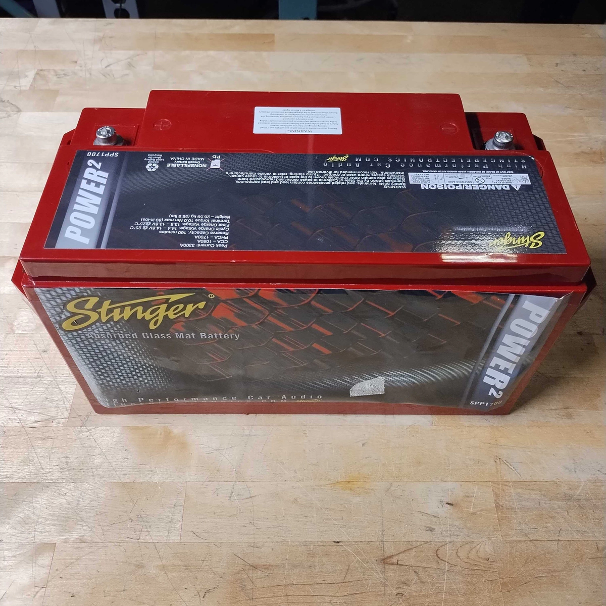 STINGER SPP1700 12V DRY CELL AGM CAR AUDIO BATTERY 1700 AMP 3150W